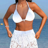Sofía | Elegante bikini de encaje liso