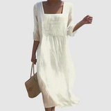 Nádia - Vestido Casual de Lino