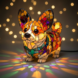 Corgi - Lámpara de vitral