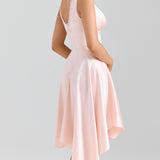 Élodie | Vestido Romance Suave Satén Brillante & Encaje Delicado