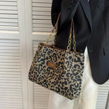 Leopardo - Bolso de Mano con Estampado de Leopardo