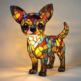 Chihuahua - Lámpara de vitral
