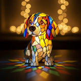 Cachorro - Lámpara de vitral