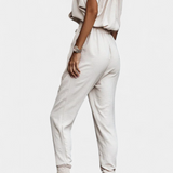 Solene | Mono Casual con Hombros Descubiertos y Cintura Elástica