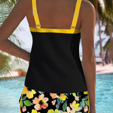 Aitana | Conjunto de Tankini de Dos Piezas Elegante