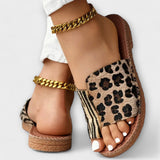 Tareyja - Sandalias bicolores con estampado de leopardo