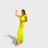 Lúcia - Vestido flamenco neón