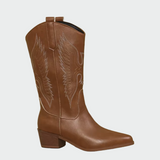 Botas de cowboy occidentales de piel