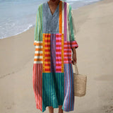 Eva - Vestido Largo Multicolorido en Patchwork