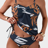 Carmen | Bikini con estampado tropical de hojas