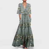 Rute - Vestido maxi floral elegante
