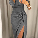 Natália - Vestido chic con hombros al descubierto