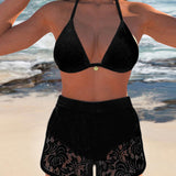 Sofía | Elegante bikini de encaje liso