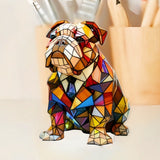 Bulldog - Lámpara de vitral