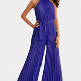 Patrizia | Mono Palazzo Plisado con Cuello Halter