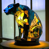 Jaguar - Lámpara de vitral