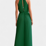 Patrizia | Mono Palazzo Plisado con Cuello Halter