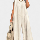 Airla | Mono Oversize sin Mangas de Pierna Ancha