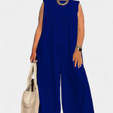 Airla | Mono Oversize sin Mangas de Pierna Ancha