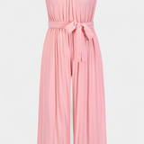 Patrizia | Mono Palazzo Plisado con Cuello Halter
