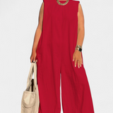 Airla | Mono Oversize sin Mangas de Pierna Ancha