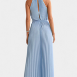 Patrizia | Mono Palazzo Plisado con Cuello Halter