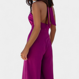 Jessica | Mono Halter Cruzado sin Espalda y Pierna Ancha