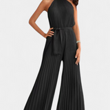 Patrizia | Mono Palazzo Plisado con Cuello Halter