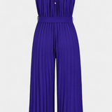 Patrizia | Mono Palazzo Plisado con Cuello Halter