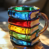 Iara - Taza artesanal colorida en forma de libro