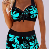 Josefa | Bañador de cintura alta con estampado floral
