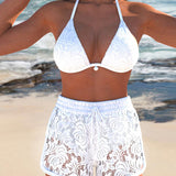 Sofía | Elegante bikini de encaje liso
