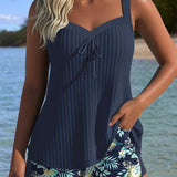 Rocío | Tankini a rayas con braguita de dos piezas