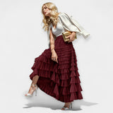 Falda Elegante con Detalle de Tul