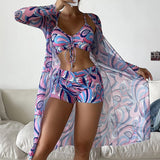 Gabriela | Conjunto de bikini de 3 piezas con estampado