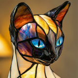 Gato Místico - Lámpara de Vitral