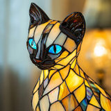Gato Místico - Lámpara de Vitral