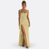 Vitória - Vestido Maxi Formal Elegante con Espalda Abierta