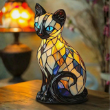 Gato Místico - Lámpara de Vitral