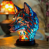 Lobo - Lámpara de vitral