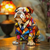 Bulldog - Lámpara de vitral