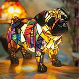 Pug - Lámpara de Vitral