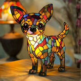 Chihuahua - Lámpara de vitral