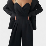 Romily | Mono Sexy con Tirantes y Pierna Ancha Elegante