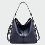 Bolsa hobo de cuero clásica