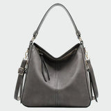 Bolsa hobo de cuero clásica