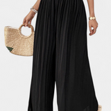 Maruja | Mono Palazzo con Bordado Floral y Encaje Transparente