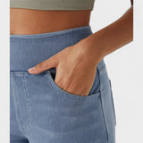 Irene - Pantalones de mezclilla de corte ancho